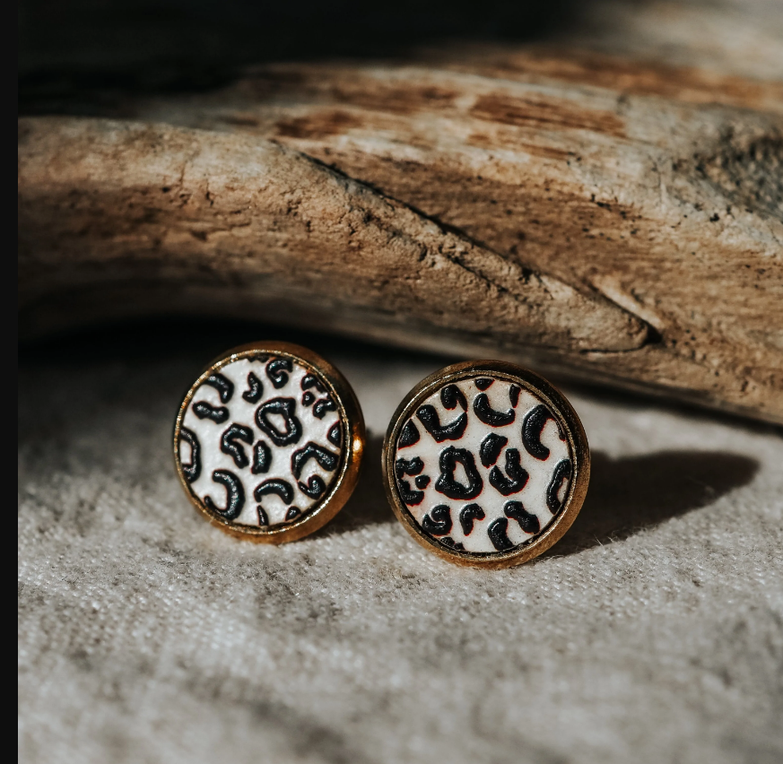 Ugly Bunny Faux Sho studs Cream or Caramel Leopard Gladrags